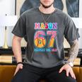 6 7 Mason Baseball Drip Number 67 Player Or 67th Birthday Men's Comfort Colors T-Shirt Pepper