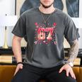 6 7 Melting Number Arrow Baseball Drip Valentine's Day Men's Comfort Colors T-Shirt Pepper