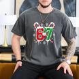 67 Baseball Christmas Candy Cane Snowflake Holiday Sports Men's Comfort Colors T-Shirt Pepper 67 Baseball Christmas Candy Cane Snowflake Holiday Sports Men's Comfort Colors T-Shirt Pepper