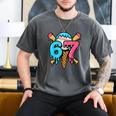 67 Baseball Ice Cream Drip Player Men's Comfort Colors T-Shirt Pepper