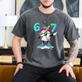 67 Meme Six Seven 6 7 Meme Dab Baseball Ice Cream Drip Men's Comfort Colors T-Shirt Pepper