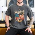 American Flag Baseball Player Bat Fan Catcher Pitcher USA Men's Comfort Colors T-Shirt Pepper American Flag Baseball Player Bat Fan Catcher Pitcher USA Men's Comfort Colors T-Shirt Pepper