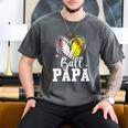 Ball Papa Softball Baseball Dad Fathers Day Men's Comfort Colors T-Shirt Pepper