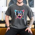 Baseball 10 Year Old Boy Ice Cream Drip 10th Birthday Player Men's Comfort Colors T-Shirt Pepper Baseball 10 Year Old Boy Ice Cream Drip 10th Birthday Player Men's Comfort Colors T-Shirt Pepper