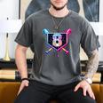 Baseball 8 Year Old Ice Cream Drip 8th Birthday Party Men's Comfort Colors T-Shirt Pepper