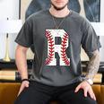 Baseball Alphabet Monogram Initial Letter R Men's Comfort Colors T-Shirt Pepper Baseball Alphabet Monogram Initial Letter R Men's Comfort Colors T-Shirt Pepper