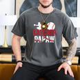 Baseball Catcher Papaw Proud Papaw Of A Baseball Catcher Men's Comfort Colors T-Shirt Pepper