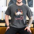 Baseball Dad American Flag Bow Sports Men's Comfort Colors T-Shirt Pepper Baseball Dad American Flag Bow Sports Men's Comfort Colors T-Shirt Pepper