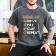 Baseball Dad Drive Pay Clap Repeat Father's Day Premium Men's Comfort Colors T-Shirt Pepper