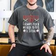 Baseball Dad Hit And Steal Ballpark Father Men's Comfort Colors T-Shirt Pepper