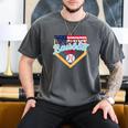 Baseball Dad Ice Cream Drip Father American Flag 4th Of July Men's Comfort Colors T-Shirt Pepper Baseball Dad Ice Cream Drip Father American Flag 4th Of July Men's Comfort Colors T-Shirt Pepper