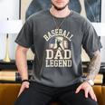 Baseball Dad Retro American Flag Style Men's Comfort Colors T-Shirt Pepper