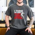 Baseball Dad Teach Kids Hit And Steal Softball Game Premium Tri-Blend Men's Comfort Colors T-Shirt Pepper
