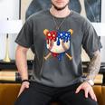 Baseball Drip American Flag Home Plate 4th Of July Patriotic Men's Comfort Colors T-Shirt Pepper Baseball Drip American Flag Home Plate 4th Of July Patriotic Men's Comfort Colors T-Shirt Pepper