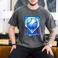 Baseball Drip Ice Cream Blue Glow Melt Ball Graphic Men's Comfort Colors T-Shirt Pepper Baseball Drip Ice Cream Blue Glow Melt Ball Graphic Men's Comfort Colors T-Shirt Pepper
