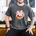 Baseball Drip Ice Cream Coquette Pink Bow Baseball Player Men's Comfort Colors T-Shirt Pepper