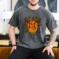 Baseball Drip Ice Cream Dripping Blaze Hunter Orange Camo Men's Comfort Colors T-Shirt Pepper Baseball Drip Ice Cream Dripping Blaze Hunter Orange Camo Men's Comfort Colors T-Shirt Pepper