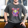 Baseball Drip Respect The Drip Purple Ice Cream Sprinkles Men's Comfort Colors T-Shirt Pepper