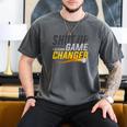 Baseball Fan Shut Up I'm Doing Game Changer Premium Tri-Blend Men's Comfort Colors T-Shirt Pepper