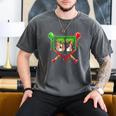 Baseball Ice Cream Drip Number 67 Player 6 7 Christmas Pjs Men's Comfort Colors T-Shirt Pepper