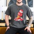 Baseball Ice Cream Drip Youth Strawberry Baseball Red Men's Comfort Colors T-Shirt Pepper