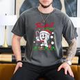 Baseball Mama Christmas Santa Hat Xmas Softball Mom Men's Comfort Colors T-Shirt Pepper