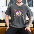 Baseball Mardi Gras Carnival Party Mask Ice Cream Drip Boys Men's Comfort Colors T-Shirt Pepper