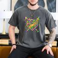 Baseball Mardi Gras Home Plate Ice Cream Drip Carnival Mask Men's Comfort Colors T-Shirt Pepper Baseball Mardi Gras Home Plate Ice Cream Drip Carnival Mask Men's Comfort Colors T-Shirt Pepper