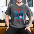 In My Baseball Papa Era Groovy Baseball Dad Family Matching Men's Comfort Colors T-Shirt Pepper