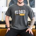 Baseball Player Dad Papa Number One Baseball Dad Fathers Day Premium Men's Comfort Colors T-Shirt Pepper