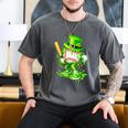Baseball Player Ice Cream Drip Shamrocks St Patrick's Day Men's Comfort Colors T-Shirt Pepper Baseball Player Ice Cream Drip Shamrocks St Patrick's Day Men's Comfort Colors T-Shirt Pepper