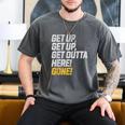 Baseball Player Get Up Get Outta Here Gone Home Run Men's Comfort Colors T-Shirt Pepper Baseball Player Get Up Get Outta Here Gone Home Run Men's Comfort Colors T-Shirt Pepper