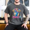 Blue Checkered I Was 6 Now I'm 7 Birthday Cake Baseball Drip Men's Comfort Colors T-Shirt Pepper Blue Checkered I Was 6 Now I'm 7 Birthday Cake Baseball Drip Men's Comfort Colors T-Shirt Pepper