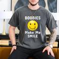 Boobies Make Me Smile Mardi Gras Raglan Baseball Tee Men's Comfort Colors T-Shirt Pepper Boobies Make Me Smile Mardi Gras Raglan Baseball Tee Men's Comfort Colors T-Shirt Pepper
