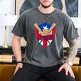 Boricua Puerto Rico Baseball Coqui Frog Pava Hat Fan Men's Comfort Colors T-Shirt Pepper