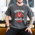 Boys Baseball Valentines Day Stealing Hearts Valentine Kids Men's Comfort Colors T-Shirt Pepper Boys Baseball Valentines Day Stealing Hearts Valentine Kids Men's Comfort Colors T-Shirt Pepper