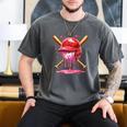 Boys Valentine Day Baseball Helmet Drip Ice-Cream Youth Kids Men's Comfort Colors T-Shirt Pepper