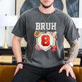 Bruh I'm 8 Baseball 8th Birthday Sports 8 Year Old Boy Men's Comfort Colors T-Shirt Pepper