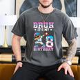 Bruh It's My 8th Birthday Baseball Ice Cream Drip 8 Year Old Men's Comfort Colors T-Shirt Pepper