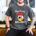 Busy Raising Ballers Baseball Softball Soccer Mom Premium Tri-Blend Men's Comfort Colors T-Shirt Pepper