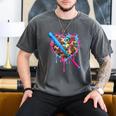 Camo Baseball Heart Drip Valentine Baseball Icecream Boys Men's Comfort Colors T-Shirt Pepper