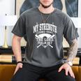 Christian Baseball My Strength Comes From The Lord Baseball Men's Comfort Colors T-Shirt Pepper Christian Baseball My Strength Comes From The Lord Baseball Men's Comfort Colors T-Shirt Pepper