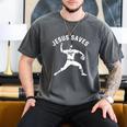 Christian Jesus Saves Baseball Pitcher Heaven 01 Sports Men's Comfort Colors T-Shirt Pepper