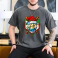 Christmas Baseball Ice Cream Drip Santa Baseball Player Kids Men's Comfort Colors T-Shirt Pepper