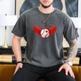 Cute Baseball &Cupid Wings Happy Valentines Boys Men Men's Comfort Colors T-Shirt Pepper