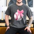 Cute Coquette Baseball Pink Bow Player & Fan Girls Men's Comfort Colors T-Shirt Pepper Cute Coquette Baseball Pink Bow Player & Fan Girls Men's Comfort Colors T-Shirt Pepper