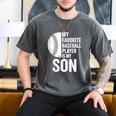 Cute Favorite Baseball Player Is My Son Women Men Men's Comfort Colors T-Shirt Pepper Cute Favorite Baseball Player Is My Son Women Men Men's Comfort Colors T-Shirt Pepper