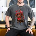 Dachshund Valentines Day Wiener Dog Lover Weenie Heart Raglan Baseball Tee Men's Comfort Colors T-Shirt Pepper