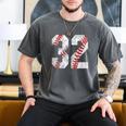 Distressed Baseball Number 32 Jersey Uniform Player Fan Men's Comfort Colors T-Shirt Pepper