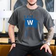 Fly The W Chicago Baseball Winning Flag Distressed Premium Tri-Blend Men's Comfort Colors T-Shirt Pepper